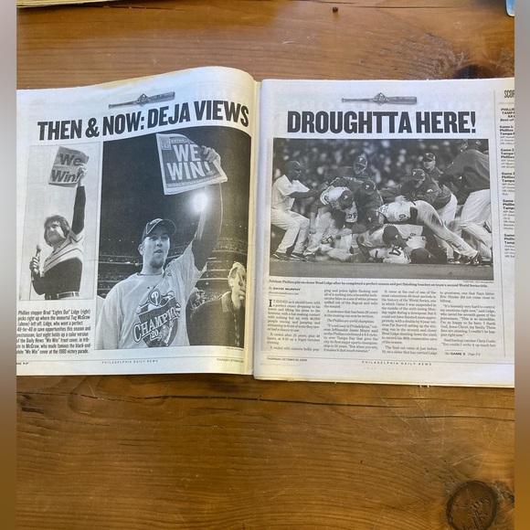 PHILLIES 2008 WORLD SERIES CHAMPS Philadelphia Daily News entire paper like new! - Picture 4 of 5